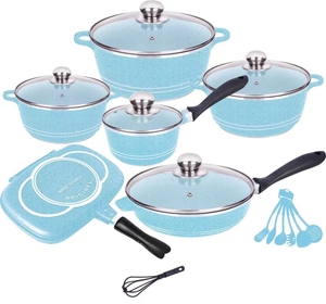 New Hợp Kim Nhôm Y Tế Đá Tráng Không Dính Pan 23 Miếng Đa Chức Năng Bộ Chất Lượng Cao Đồ Ăn Nhà Bếp Thiết Lập - Product Image 4