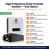 Système Solaire Autonome en Gros 5KW 10KW 20KW 50KW Kit Complet Stockage d'Énergie Domestique Onduleur Haute Fréquence Batterie OEM CE