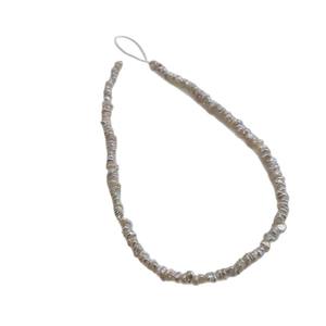 Pendientes y Collar de Perlas de Agua Dulce Naturales con Forma de Pétalo, Accesorios de Joyería DIY con Cuentas Sueltas Blancas - Product Image 5