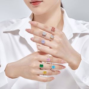 Dylam Simple Colorful Bands Stacking <b>Rings</b> Boho Enamel Knuckle <b>Ring</b> 18K Gold Diamond 5A Zircon Finger <b>Statement</b> <b>Ring</b> - Product Image 3