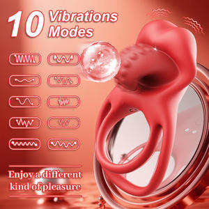 LOVE. Nouveauté transfrontalière très demandée : Anneau vibrant à clip pour hommes et femmes, modèle Rose Genie Lock Essence Ring, Jouets et accessoires sexuels pour adultes - Product Image 3