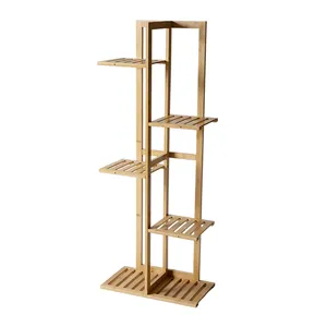 Wholesale Custom High Quality Multi-functional 5-tier Bamboo Storage Rack