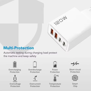 <span class=keywords><strong>Cargador</strong></span> USB PD <span class=keywords><strong>de</strong></span> 120W, adaptador <span class=keywords><strong>de</strong></span> teléfono móvil tipo C <span class=keywords><strong>de</strong></span> carga rápida para iPhone 15 Pro, Samsung Quick Charge 3,0, <span class=keywords><strong>cargador</strong></span> <span class=keywords><strong>de</strong></span> pared con enchufe europeo/estadounidense - Product Image 6