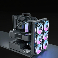 Socooler SOC-F élégant boîtier PC de jeu nouveau Design ATX Aerometal avec support en aluminium utilisé tour d'ordinateur de jeu élégante