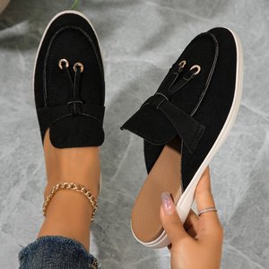Luxurious Sheepskin Midsole, PVC Outsole Knit Upper Fleece Lining Bow Knot Leopard Print Peep Toe <strong>Slippers</strong> <strong>for</strong> <strong>Women</strong> - Product Image 2