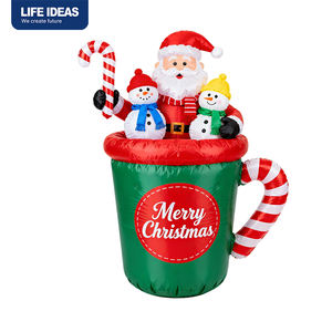 Décorations gonflables de Noël pour l'extérieur, Père Noël gonflable de 4 pieds avec LED intégrées pour décorations de Noël - Product Image 2