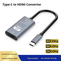 Type-C pour adaptateur vidéo téléphone portable ordinateur même écran 4K30/60Hz haute définition tresse écran blindé câble de Projection PVC