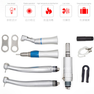 Nuevo Kit de Piezas de Mano Dentales con Dos Piezas de Mano de Alta Velocidad y Una de Baja Velocidad, Tipo Presión, con Pulverización Única, Opciones de 2 y 4 Puertos - Product Image 4