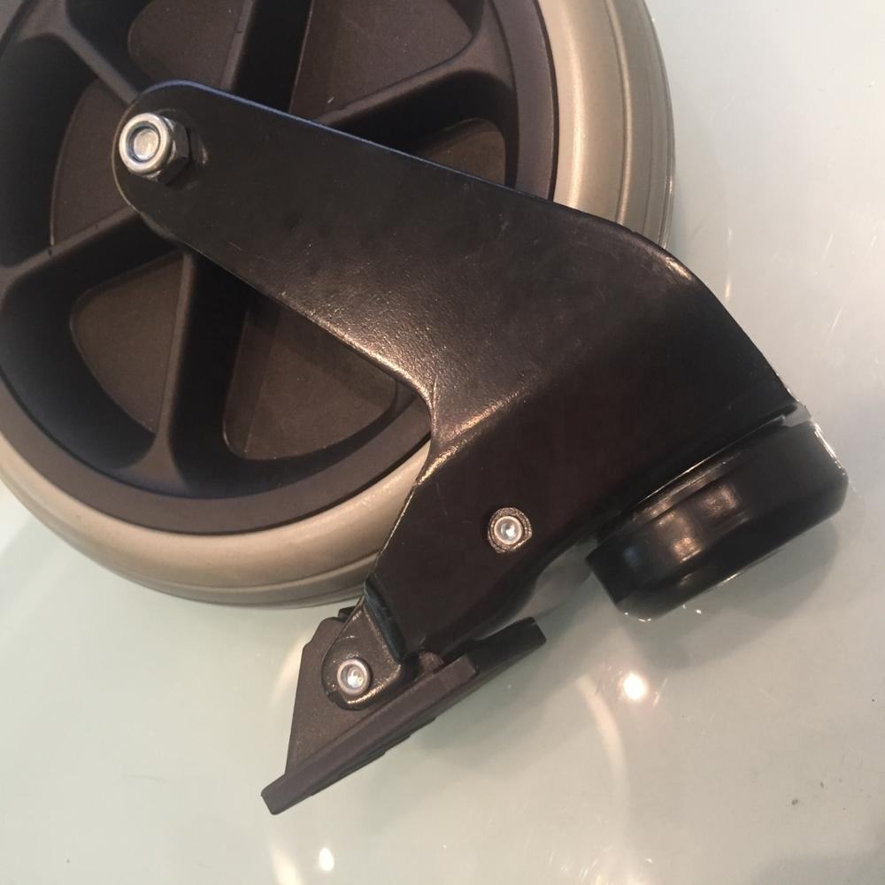 New 200mm 8 Inch Polyurethane Medical Caster Wheel PU Foamed PP Hospital Wheelchair Wheels for Medical Equipment