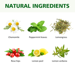 Té de hierbas de menta de manzanilla antioxidante sin cafeína vegana de etiqueta privada - Product Image 2