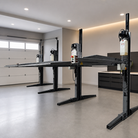 Élévateur de stationnement hydraulique à 2 montants de 3 tonnes, en acier, pour intérieur/extérieur, à double niveau, empileur de voitures