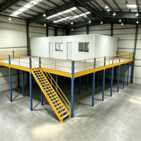 HONGXIN Étagère de mezzanine en acier laminé à froid robuste sans boulons, revêtement poudré, résistante à la corrosion, réglable et personnalisable, 2/3 niveaux