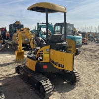 Excavadora Usada Komatsu PC20MR, Máquina de Construcción Hidráulica de Orugas, Original, 2 Toneladas, PC20 PC20MR-2, Mini Excavadora de Segunda Mano con Bomba de Motor