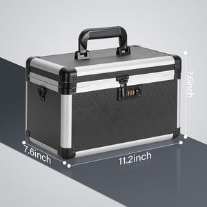 Boîte à médicaments en <span class=keywords><strong>aluminium</strong></span> avec serrure à combinaison, boîte de premiers secours sécurisée, étui de <span class=keywords><strong>rangement</strong></span> pour médicaments pour la maison et l'extérieur - Product Image 2