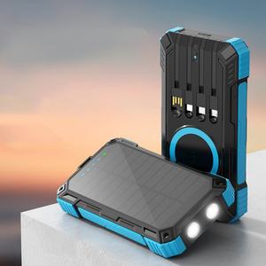 Nuevo Producto: Banco de Energía Solar Inalámbrico con Cable Integrado, Cargador Portátil Solar de 20000mAh con Linterna LED - Product Image 2