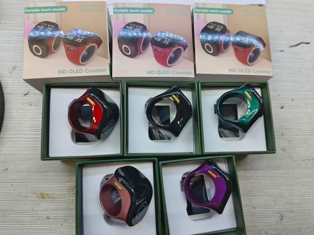 S10 Manual Ring Electronic Counter Muslim Islamic Finger Counter Prayer Smart Electronic Prayer Bead