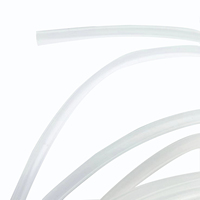 Tuyau en caoutchouc silicone tressé transparent, flexible pour le transfert de fluides, options d'épaisseur de paroi extrudée, service de découpe