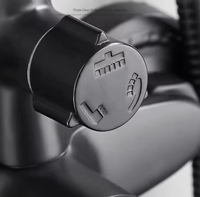 Ensemble de douche contemporain monocommande à eau chaude instantanée, noir, avec jet effet pluie et cartouche céramique, pour hôtels