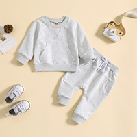 Ensemble de vêtements pour bébé garçon en coton, 2 pièces, haut à manches longues et pantalon, pour l'automne