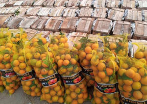 Sac en filet mono jaune 35x75cm avec logo, sac en filet pour fruits orange, sac en filet mono <span class=keywords><strong>rose</strong></span> pour <span class=keywords><strong>ail</strong></span>, sacs à oignons - Product Image 6