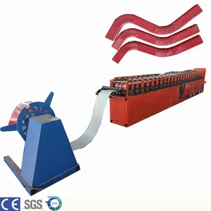 Building Material Aluminum Color Steel Roof Rain Gutter Profile Roll Forming Making Machine