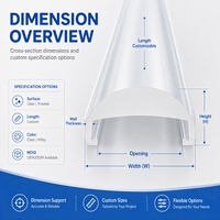 Diffuseur en acrylique PMMA de qualité optique pour éclairage LED, haute transmission, anti-jaunissement, pour éclairage LED linéaire, extrusion personnalisée