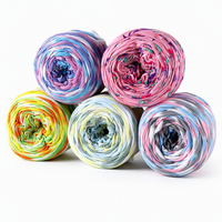 Polyester Space Dyed T Shirt Yarn Crochet Yarn 285g 2cm Width Brand New Fabric Knitting Yarn for Crochet Bags