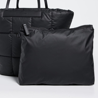 Sac à main matelassé en nylon imperméable de grande capacité pour femmes, sac à bandoulière sous le bras, sac fourre-tout de luxe à carreaux, sac à main doux, sac matelassé