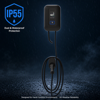 Nouvelle borne de recharge murale pour véhicules électriques NECS modèle 3012 AC, monophasée 32A, câble de 5 m, type 2, 22 kW, noire, fabricant OEM