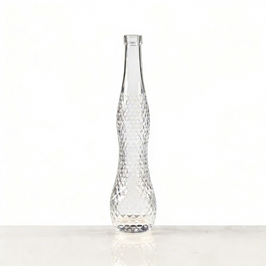 Bouteille en <span class=keywords><strong>verre</strong></span> ronde et fine personnalisée de 20 cl, 30 cl, 500 ml, 700 ml, 750 ml avec bouchon en liège et fond épais pour spiritueux - Product Image 6