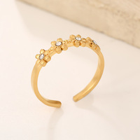 Bague Cœur en Acier Inoxydable, Bague Ronde Haut de Gamme, Tendance pour la Saint-Valentin, Luxe Léger, Zircon, Design Ouvert