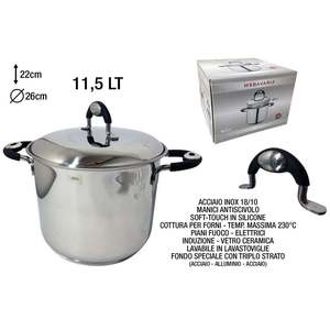 Olla C/C CM.26X22h Línea Bavaria, Utensilios de Cocina de Acero Inoxidable, Duraderos y Elegantes - Product Image 1