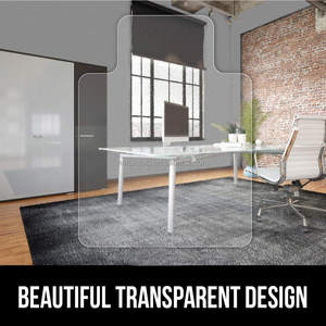 Tapis de chaise de bureau moderne, lavable, réversible, antimicrobien, sans bosses, pour chaises à roulettes, glisse facile, robuste, à picots, transparent, pour la maison - Product Image 6