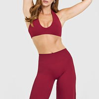 Ensemble d'entraînement unique et sexy à col halter, super doux, pour la gym, pour femmes, ensembles de sport à haute élasticité