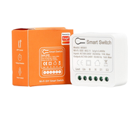 Interrupteur intelligent miniature DIY 16A Tuya WiFi+RF TY2-MINI-16A, contrôle bidirectionnel, module d'automatisation de la maison intelligente, 90-250V via Alexa Google Home