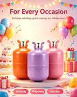 Tanque de Gas Desechable de 1L-22L, Tanque de Gas de 13L para Globos de Fiesta, OEM Disponible, Cadena de Suministro Europea Estable