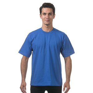 เสื้อยืดโอเวอร์ไซส์ทรงหลวมไหล่ตกผ้าฝ้ายแท้ 100% คุณภาพสูง OEMODM สำหรับผู้ชาย สินค้าพร้อมส่ง - Product Image 1