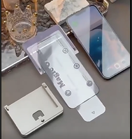 Protecteur d'écran en verre trempé sans poussière facile à installer pour iPhone 16 Pro et tous les modèles de téléphones portables