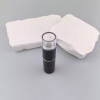 Tube à lèvres vide noir élégant personnalisé avec logo, design simple, emballage en plastique, tube rond pour gloss à lèvres, pour cosmétiques