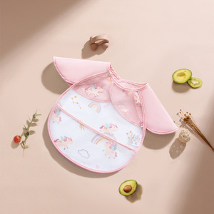 เสื้อผ้าเด็กผู้หญิงสวมใส่ย้อนหลังฤดูใบไม้ร่วงฤดูหนาวผ้ากันเปื้อนพียูกันน้ำมีกระดุมผ้ากันเปื้อนป้อนอาหารเด็กบางสไตล์กันสกปรกสำหรับ - Product Image 3