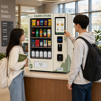 Distributeur automatique de campus 20 sélections, écran tactile 10,1 pouces, paiement MDB, distributeur de snacks, boissons et papeterie de bureau, 85 kg, CE