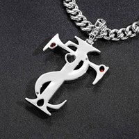 Collier pendentif croix en laiton bling pour hommes, plaqué or avec zircon coloré en forme de cœur et chaîne cubaine pour mariages