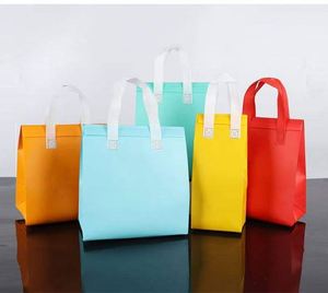 กระเป๋าเก็บความเย็นคุณภาพสูง WZPKG แบบไม่ทอ สำหรับปิกนิก ใส่อาหาร กล่องอาหารกลางวัน  กระเป๋าเก็บความเย็นแบบมีฉนวน สำหรับใส่กระป๋องและอาหาร ช่วยรักษาความเย็น - Product Image 5