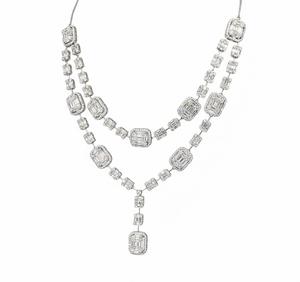 Collar de Diamantes Premium con Diseño de Gota Clásico, Joyería Fina con Acabado Brillante para Novias y Eventos Nocturnos - Product Image 3