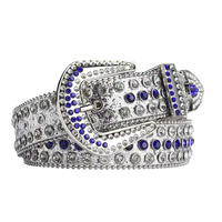 Ceintures Western pour Hommes et Femmes, en Cuir, Ornées de Cristaux et de Strass, Boucle Personnalisée, Accessoires