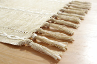 Chemin de Table Style ferme rustique, 1 pièce, Style Boho, avec pompon fait à la main