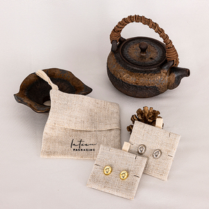 Manufacturer Custom Natural Cotton <b>Drawstring</b> Bag Gift Jewelry <b>Pouch</b> Beige Cotton Linen <b>Drawstring</b> <b>Pouch</b> With Cotton String - Product Image 4