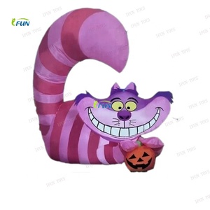Ballon de fête sur le thème d'<span class=keywords><strong>Alice</strong></span> au <span class=keywords><strong>pays</strong></span> <span class=keywords><strong>des</strong></span> <span class=keywords><strong>merveilles</strong></span>, Chat du Cheshire, grand modèle en tissu Oxford avec ventilateur intégré, installation facile pour la décoration de fête - Product Image 3