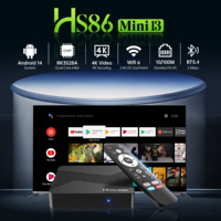 Suministro de Fábrica HS86 Mini 13 Android TV Box RK3528 2.4G/5G Wifi Dual con Control Remoto por Voz BT Reproductor Multimedia Venta al por Mayor