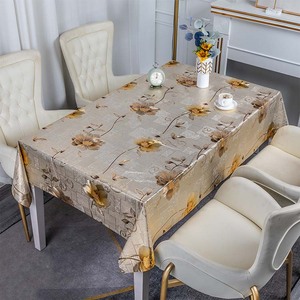 Boen kim loại in nhựa Khăn trải bàn bao gồm cuộn tùy chỉnh Vàng Emboss <span class=keywords><strong>PVC</strong></span> bảng vải cho nhà Pano De Mesa - Product Image 1